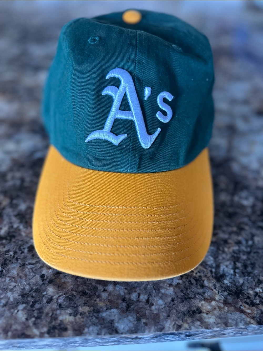 Oakland A's Green and Yellow Baseball Cap